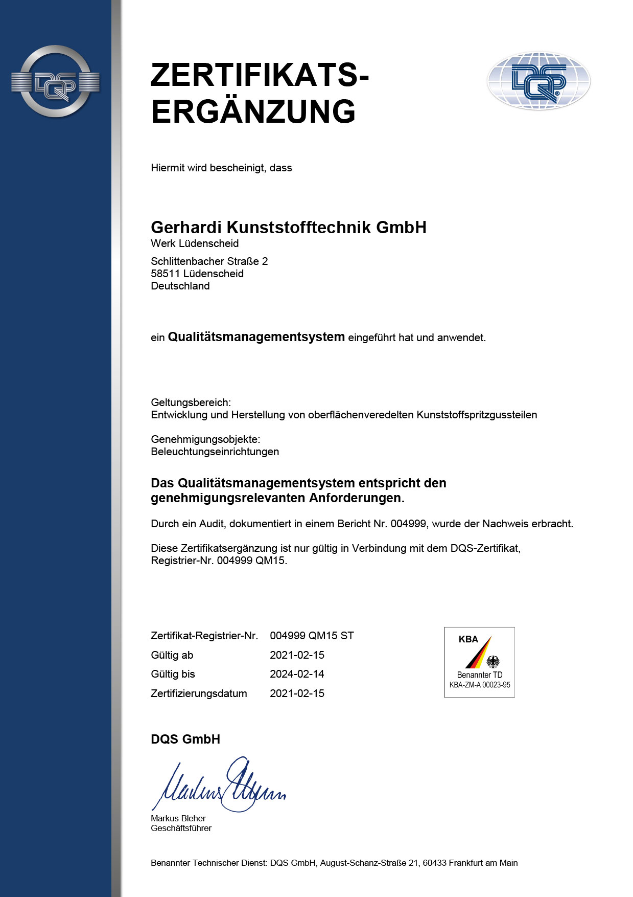 DIN EN ISO 9001 (Lüdenscheid) 2